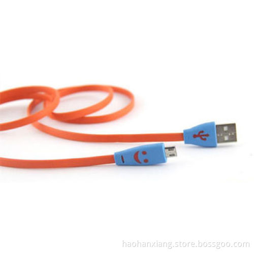 Lighting LED Flat Smile Mini Micro USB Cable